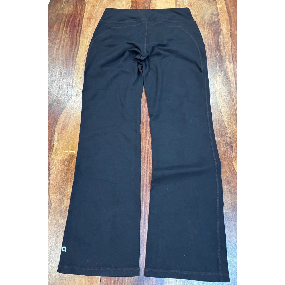 Hyba yoga pants women sz Large black flare leg high rise activewear cotton blend